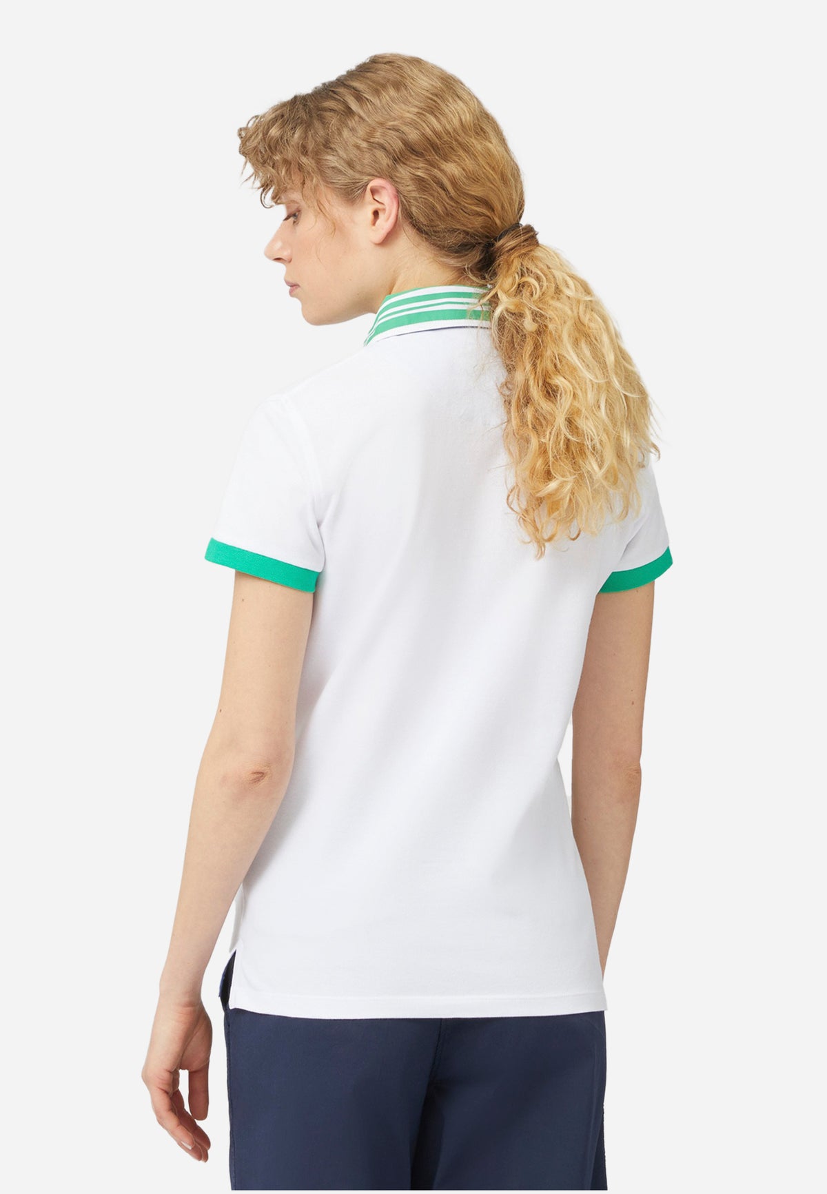 Camisa Polo Blanca/Verde H&B