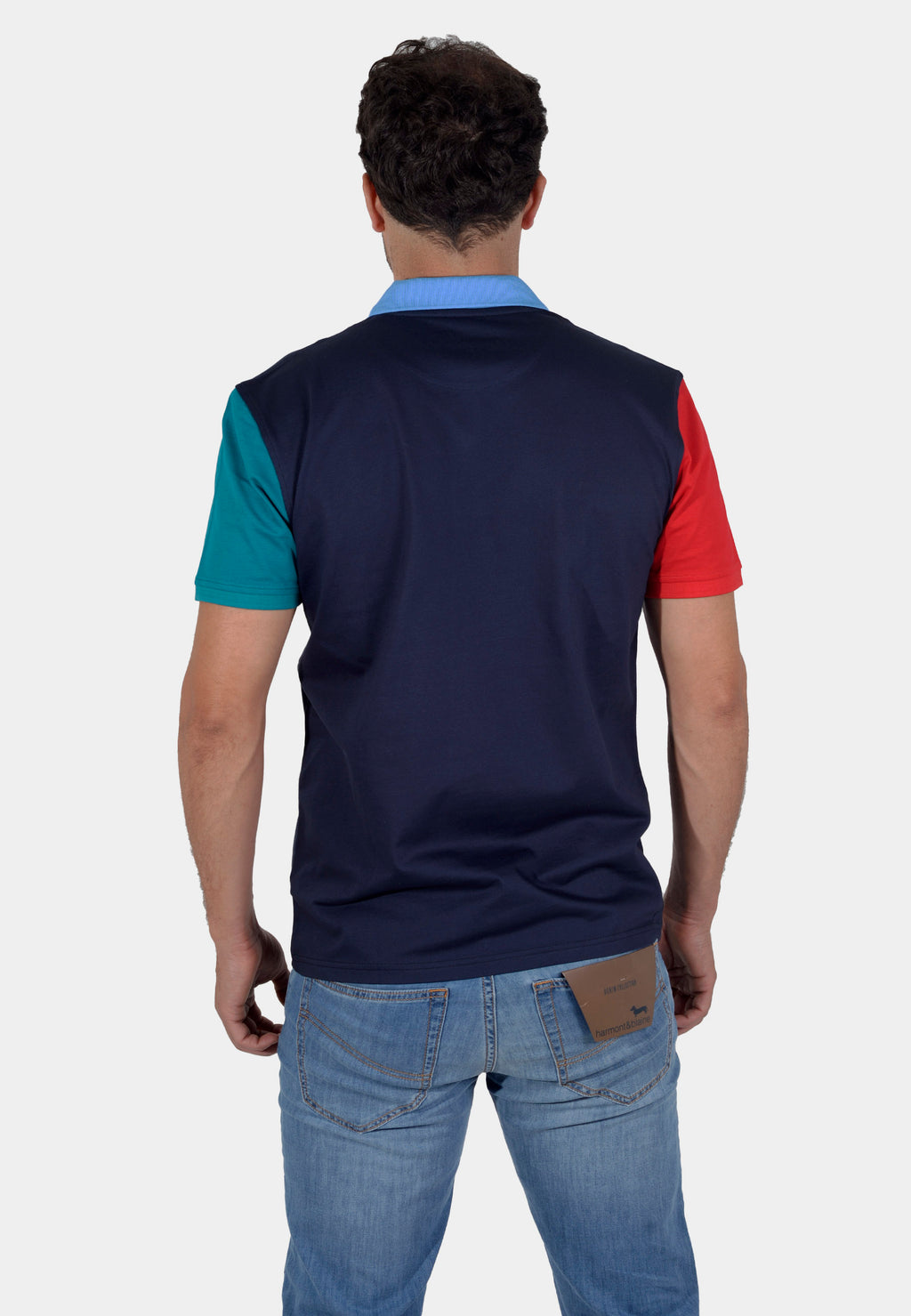 POLO COLOR BLOCK MM, 801 BLU NAVY (LRJ351021215-801)