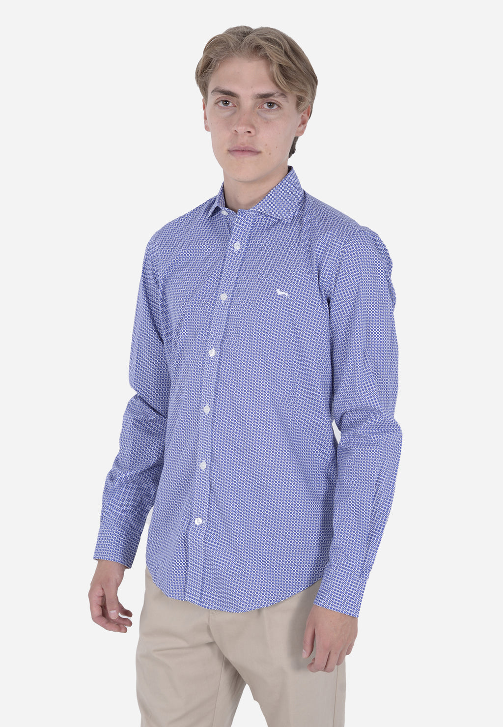 CAMISA HARMOT&BLAINE AZUL FIG ALGOD (CNL026012816I-854)