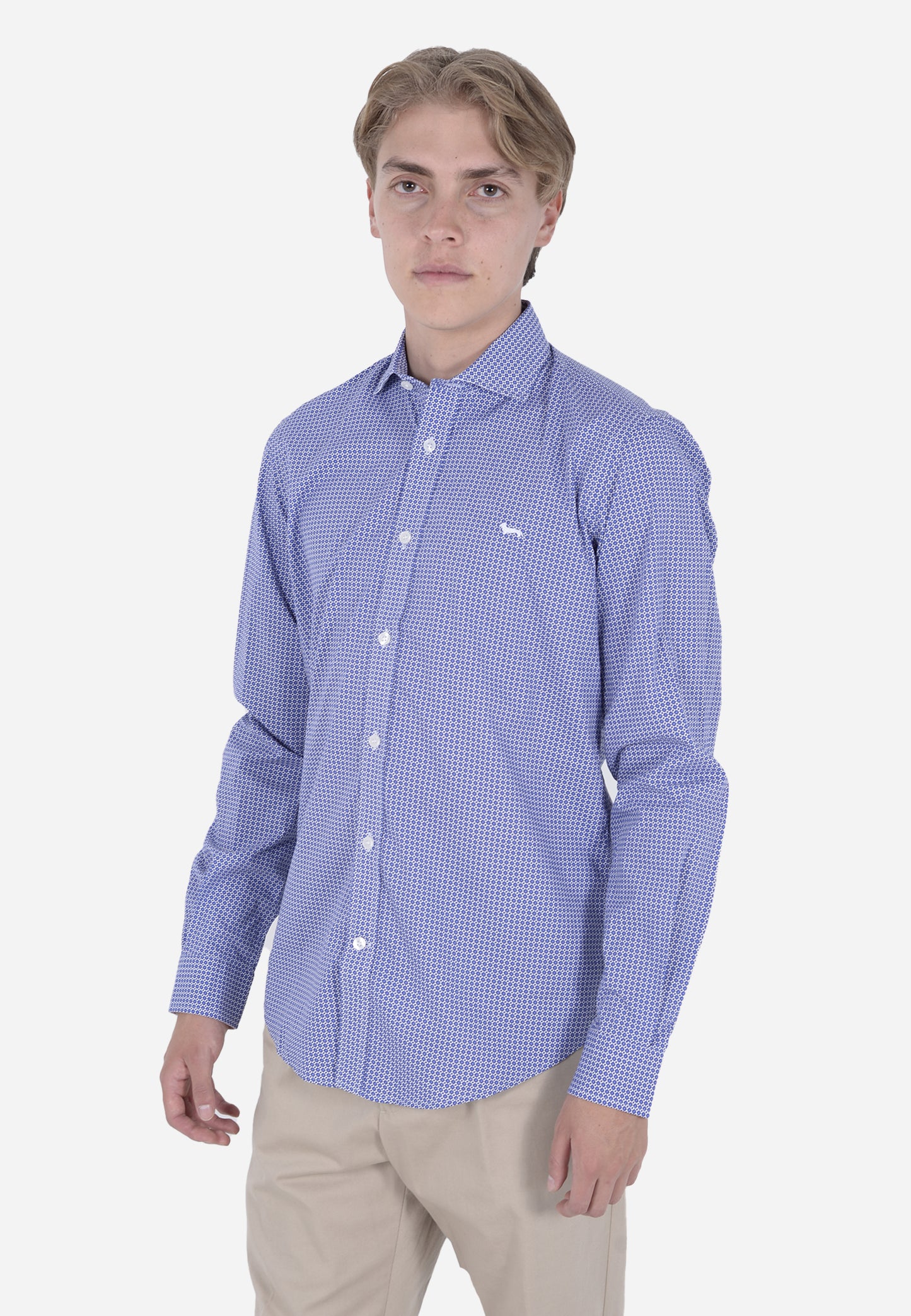 CAMISA HARMOT&BLAINE AZUL FIG ALGOD (CNL026012816I-854)