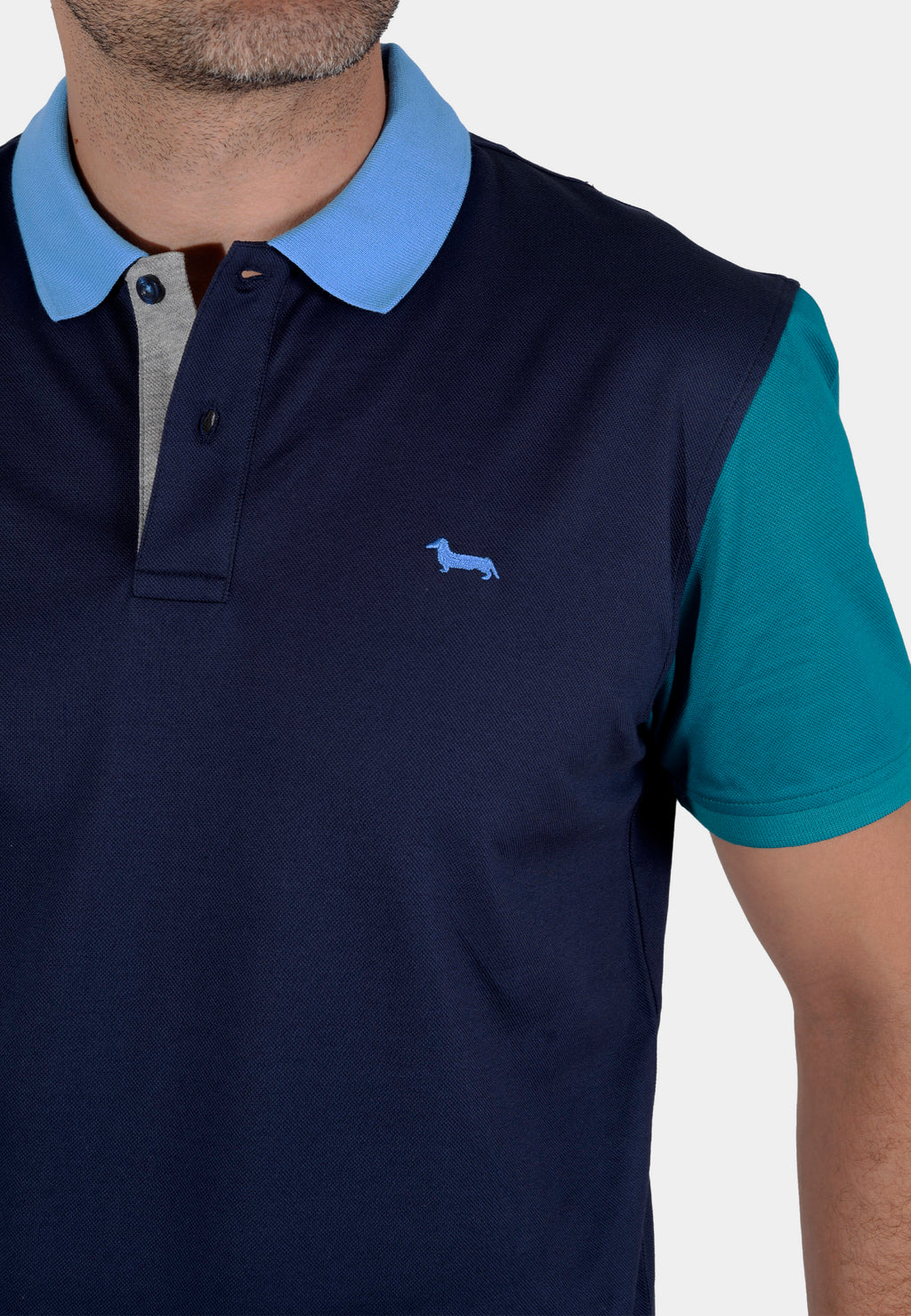 POLO COLOR BLOCK MM, 801 BLU NAVY (LRJ351021215-801)