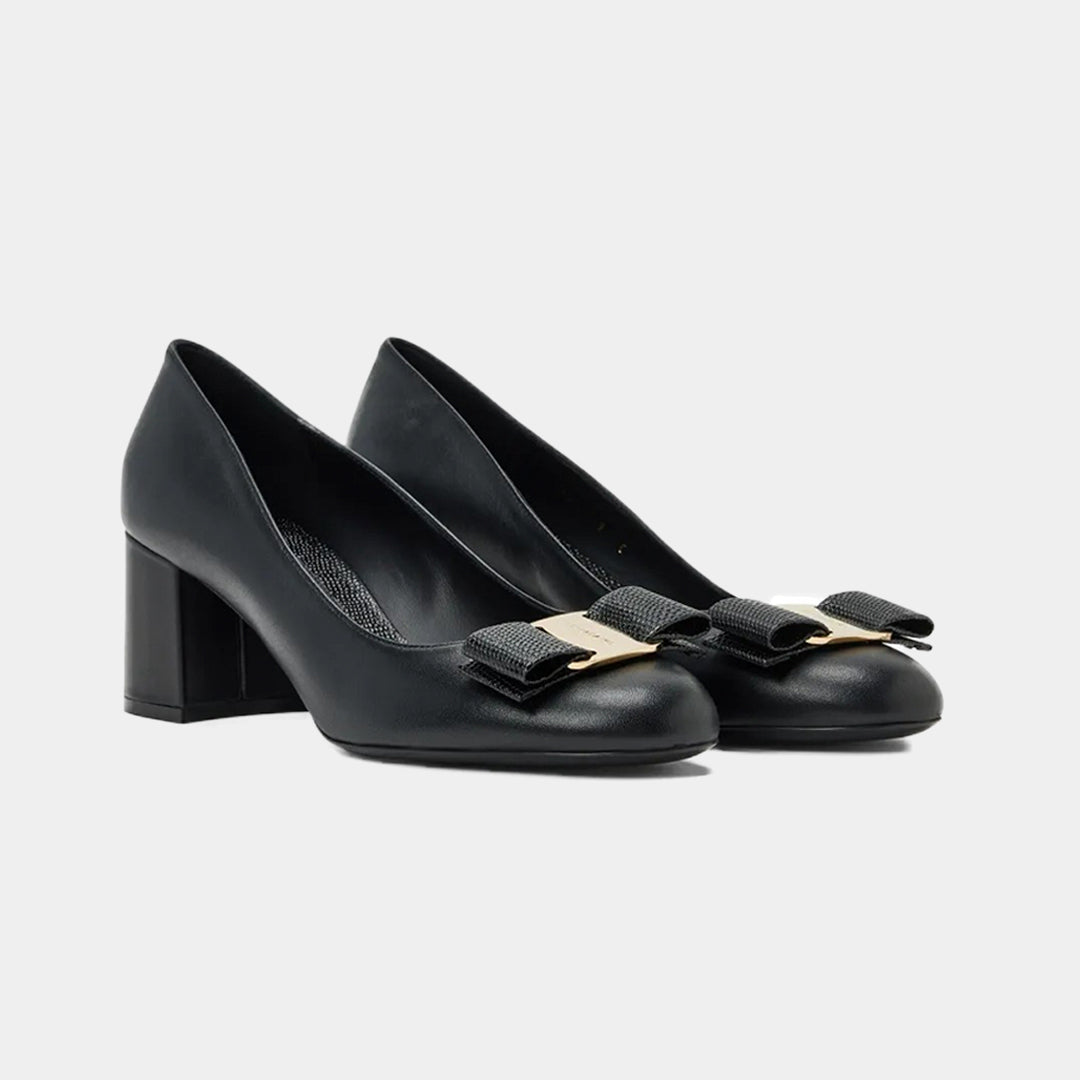ZAPATO FERRAGAMO DAMA NEGRO CUERO (776750-MELENA*)