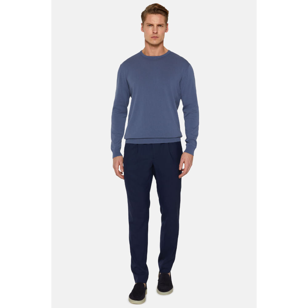 SWEAT-SHIRT BOGGI AZUL ALGODON (24P027201)
