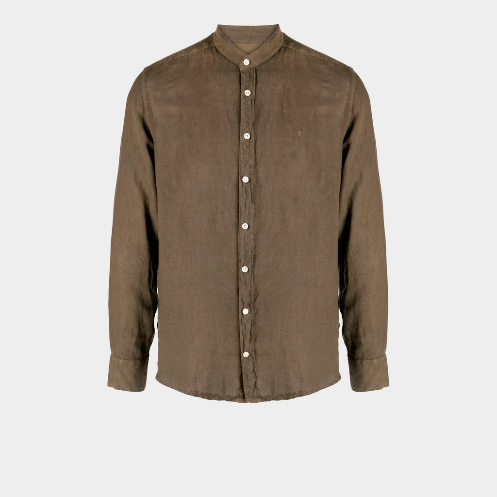 CAMISA HACKETT VERDE 100% LINEN (HM309383-621)