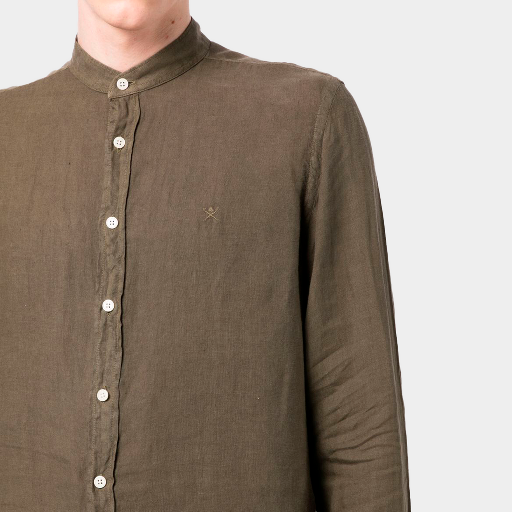CAMISA HACKETT VERDE 100% LINEN (HM309383-621)