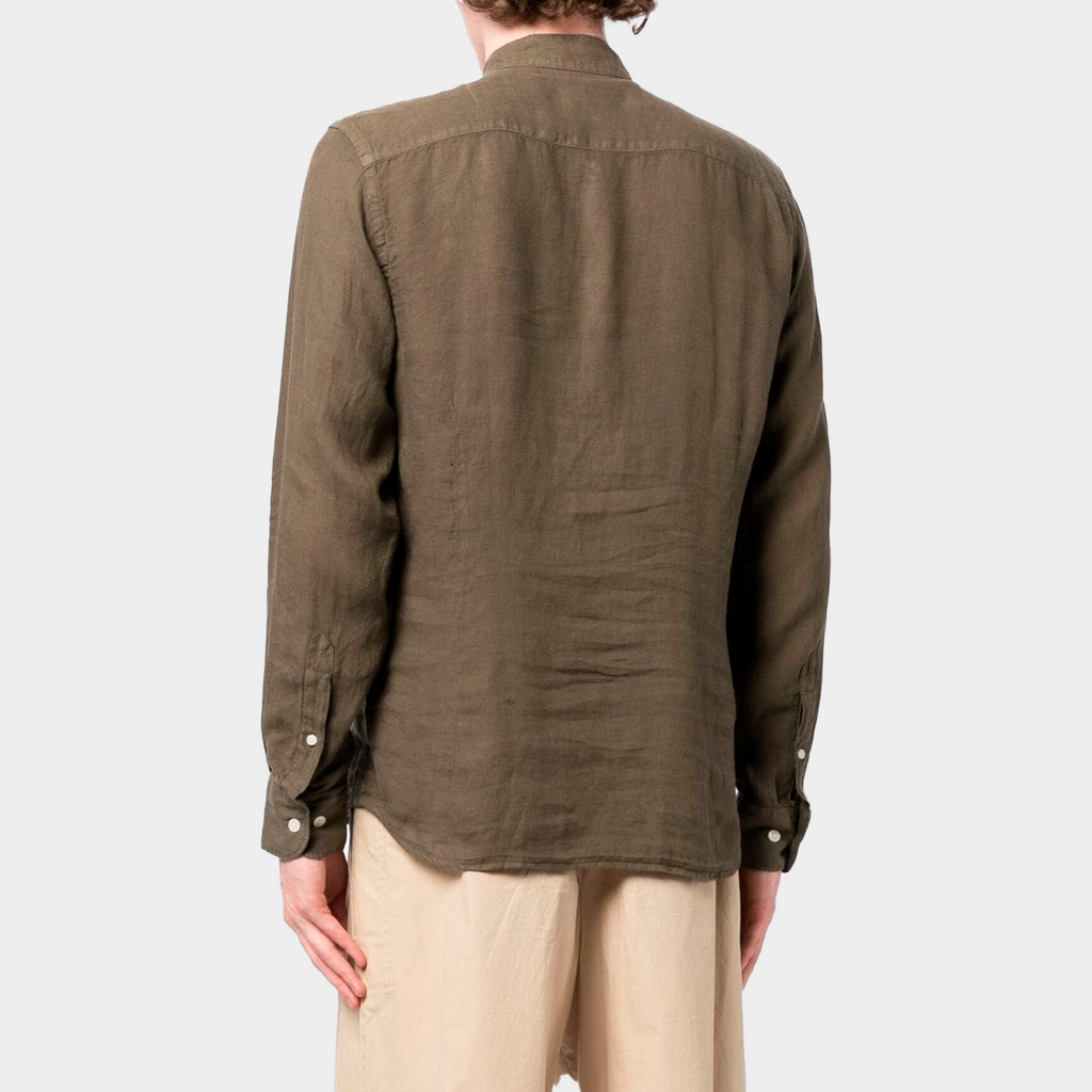 CAMISA HACKETT VERDE 100% LINEN (HM309383-621)