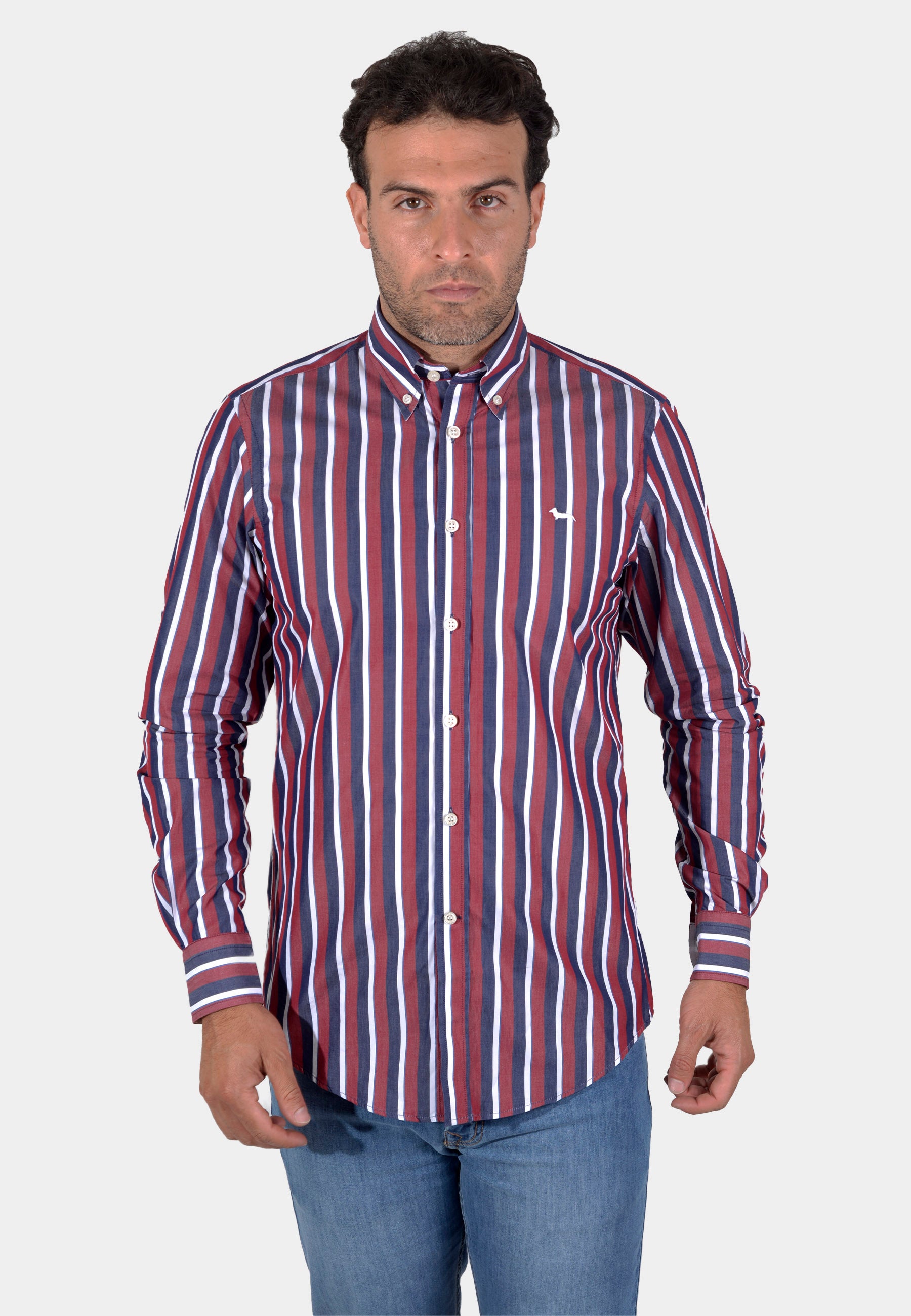 Camisa Rayas Rojas/Azul H&B