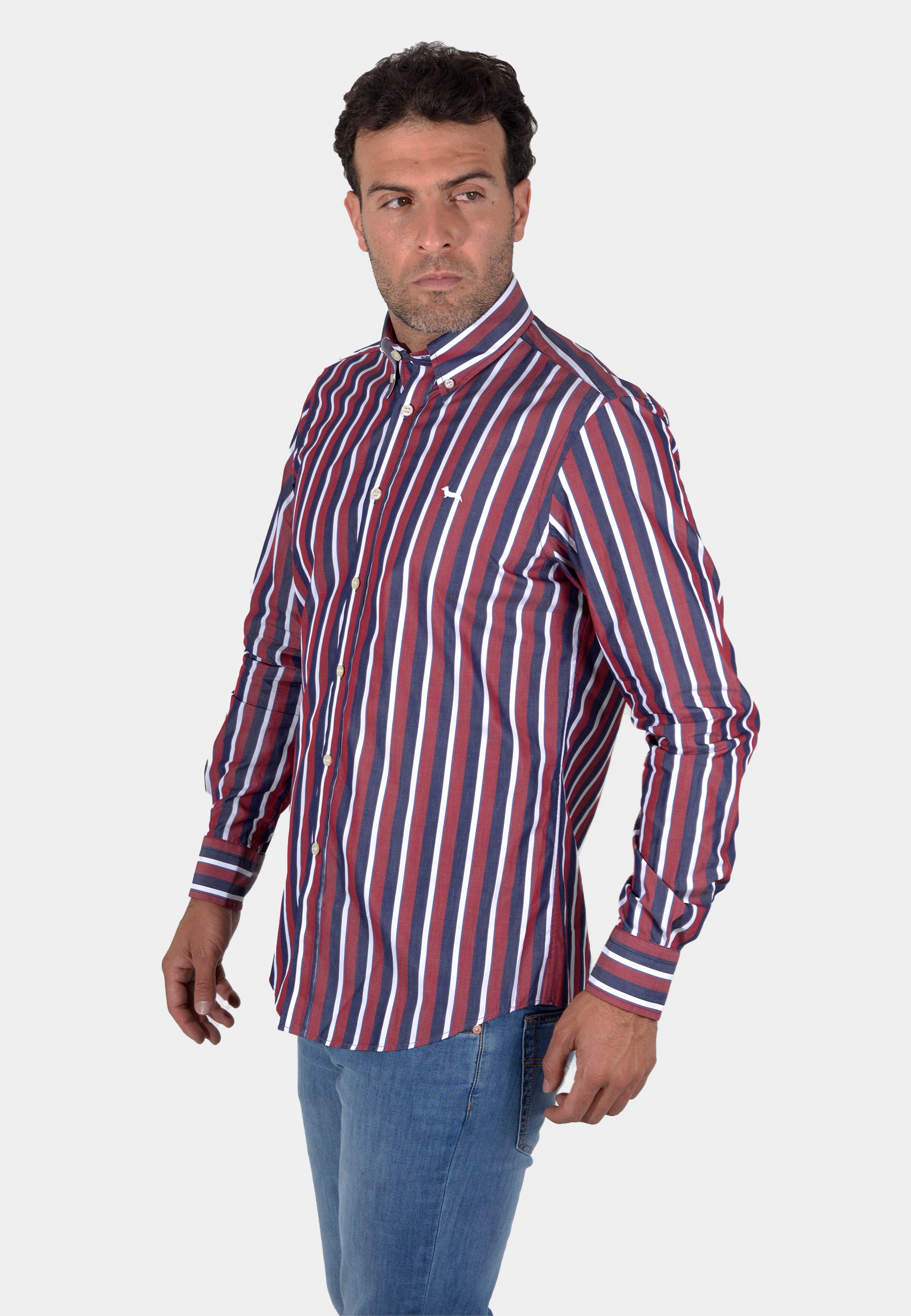 Camisa Rayas Rojas/Azul H&B