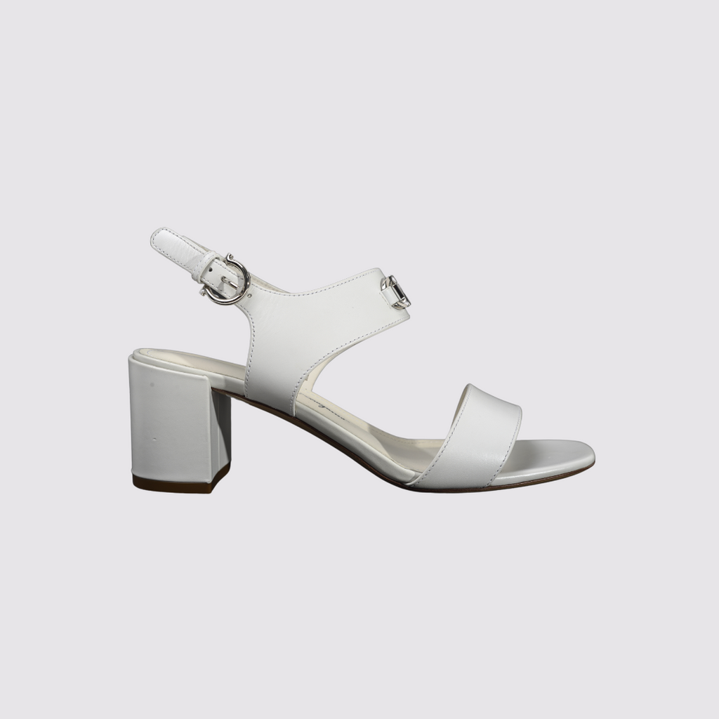 SANDALIA FERRAGAMO DAMA BLANCO CUERO (749553-CAYLA55)
