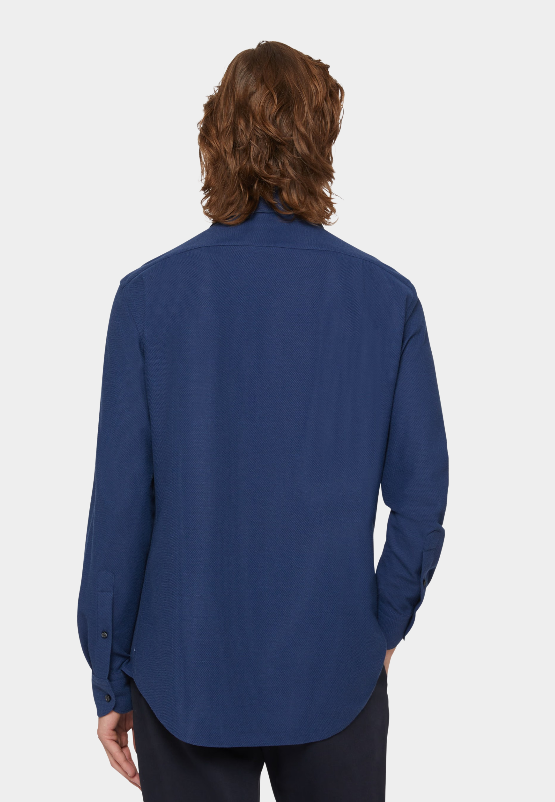 Camisa Azul Zafiro Tejido Estructurado B.