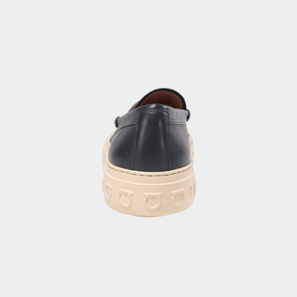 ZAPATO FERRAGAMO GRIS OSCURO CUERO (753145-MEL VILLE)