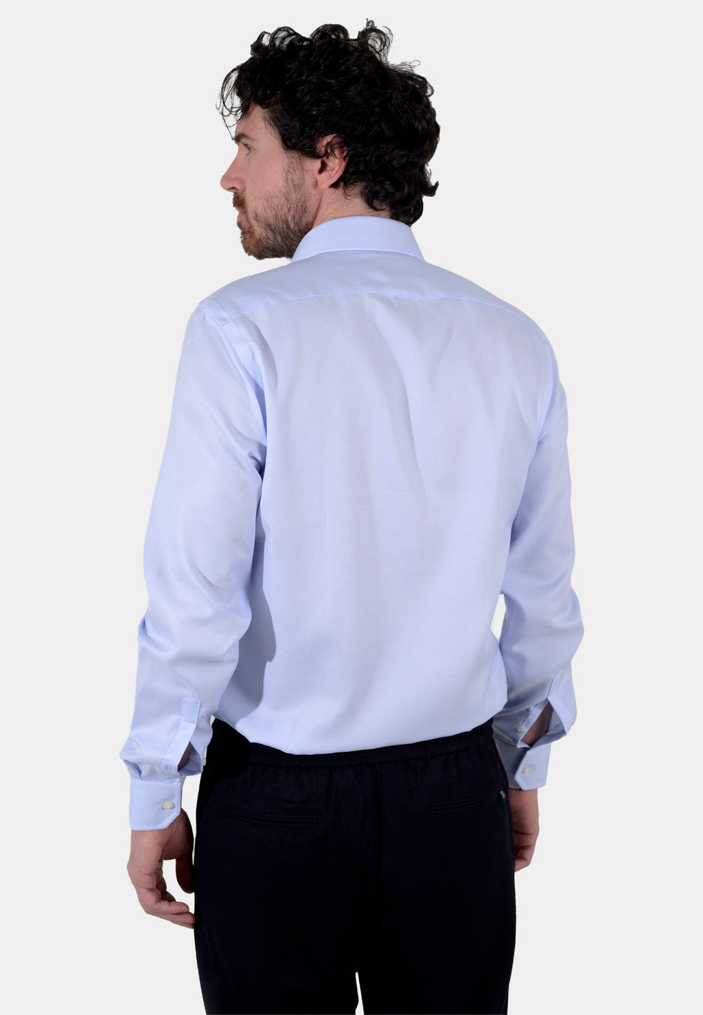 CAMISA BOGGI AZUL CUADROS ALGODON (23A043001)