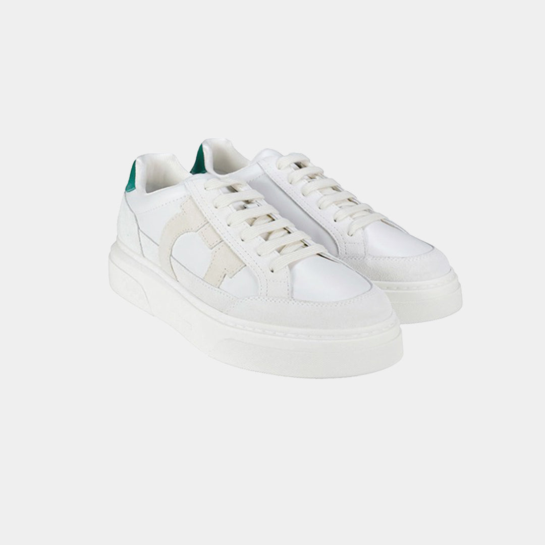 TENIS FERRAGAMO BLANCO CUERO (769881-CASSINA GA)