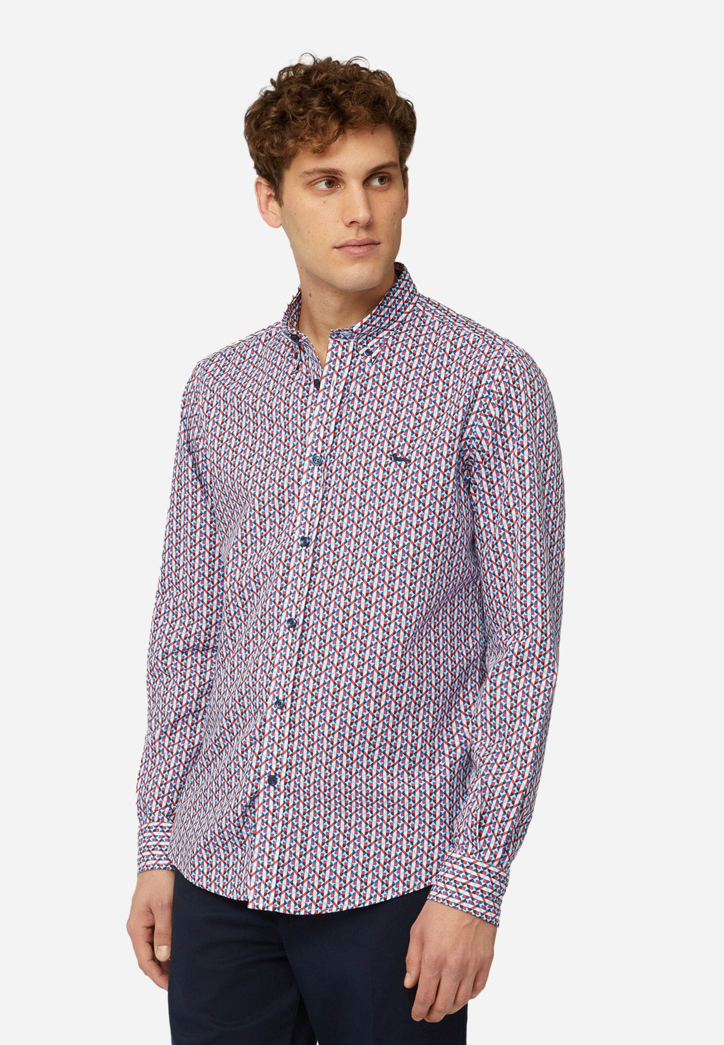 CAMISA HARMOT&BLAINE ROJO AZUL ALGOD (CNL026012837M-510)