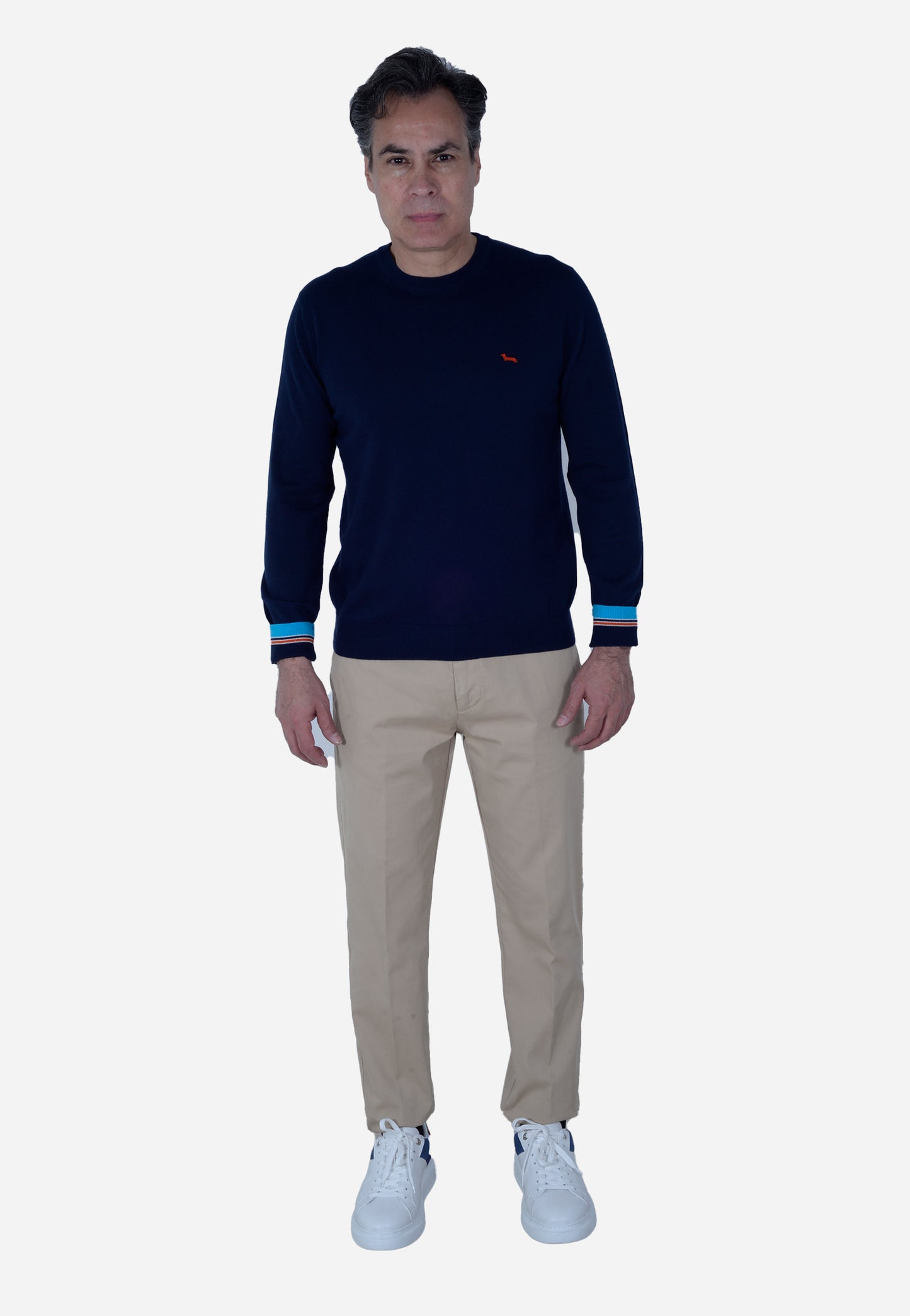 SWETER HARMONT & BLAINE AZUL ALGODÓN (HRL634030763-828)