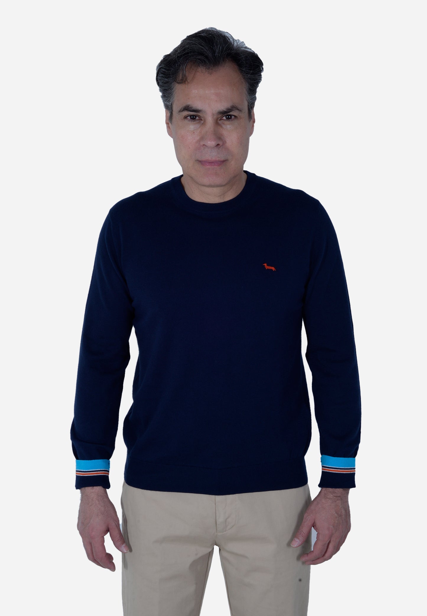 SWETER HARMONT & BLAINE AZUL ALGODÓN (HRL634030763-828)