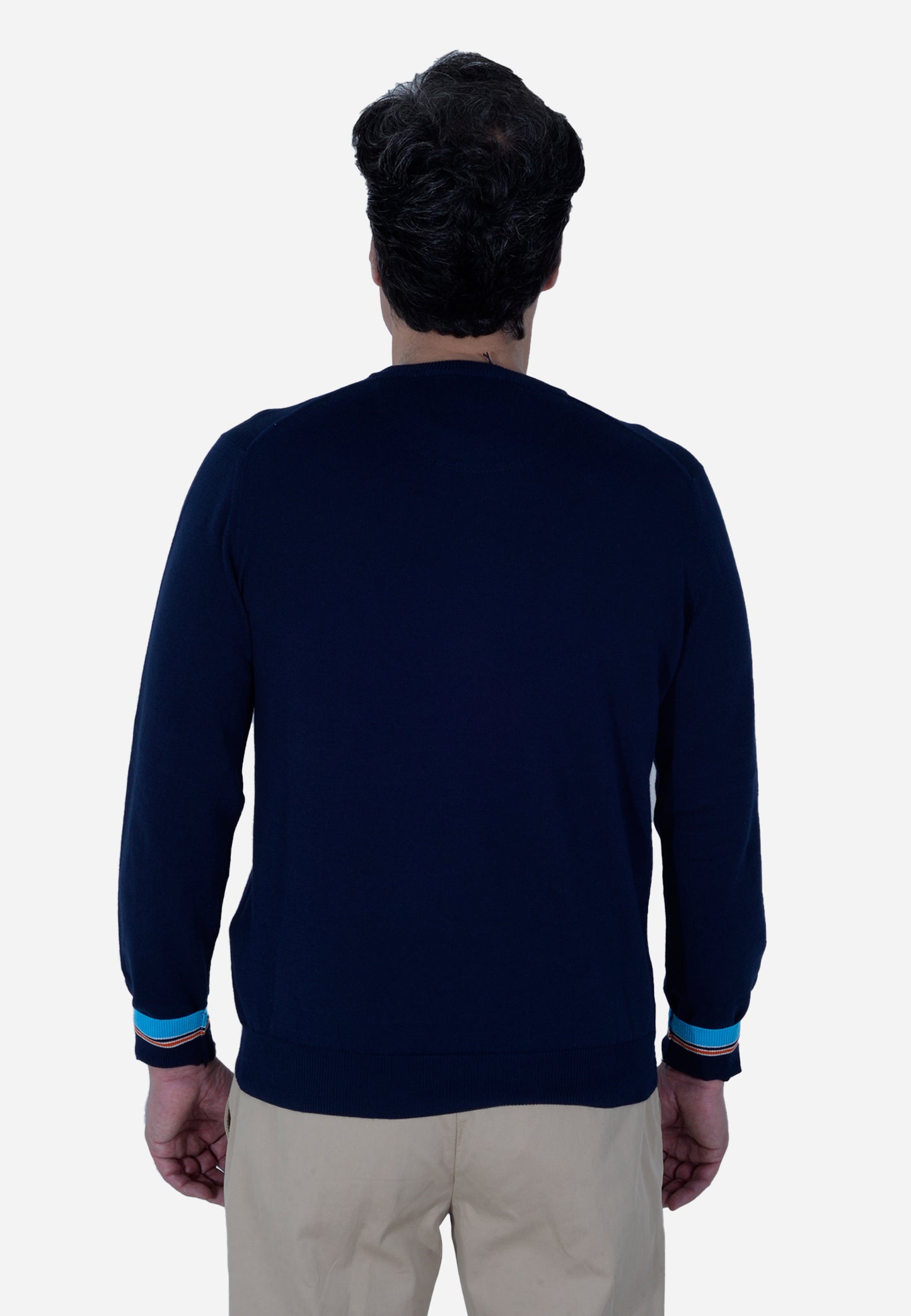 SWETER HARMONT & BLAINE AZUL ALGODÓN (HRL634030763-828)