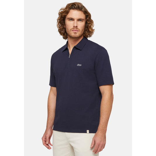 CAMISETA POLO BOGGI AZUL ALGODON