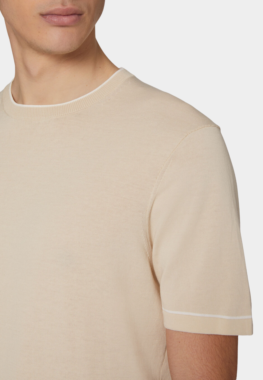 CAMISETA-TSHIRT BOGGI BEIGE ALGODON (24P043503)