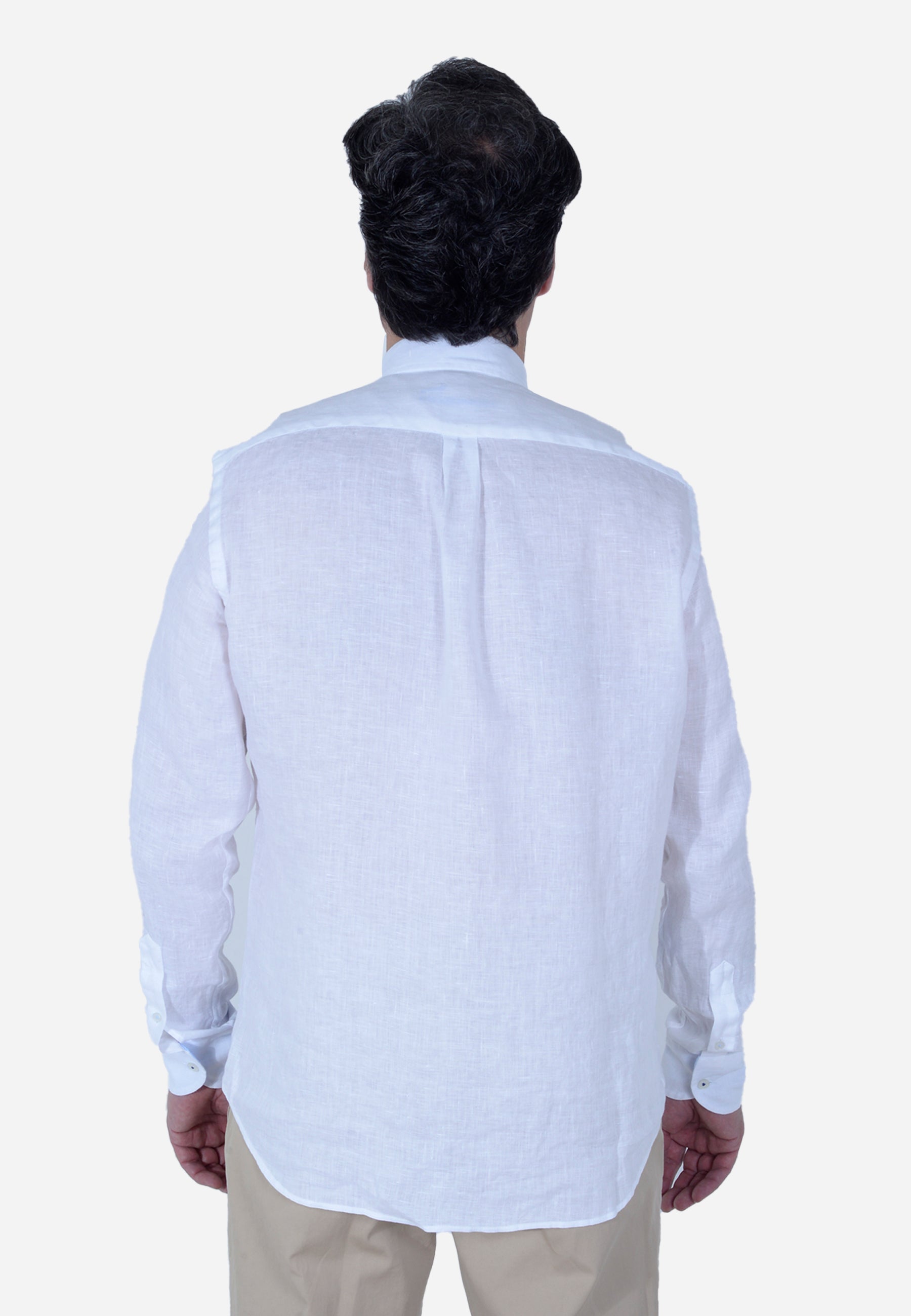 Camisa Hombre Blanco/Azul H&B