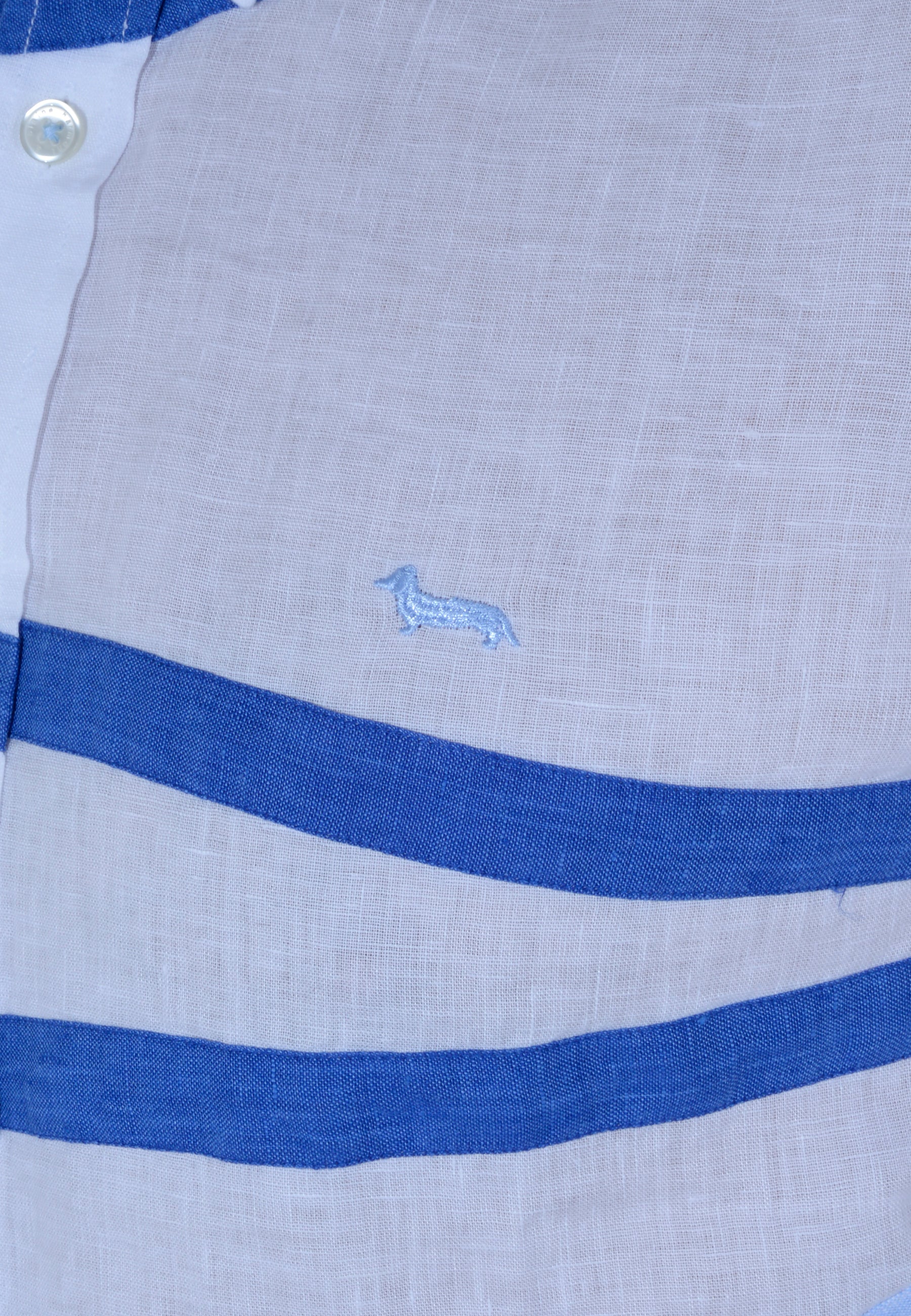 Camisa Hombre Blanco/Azul H&B