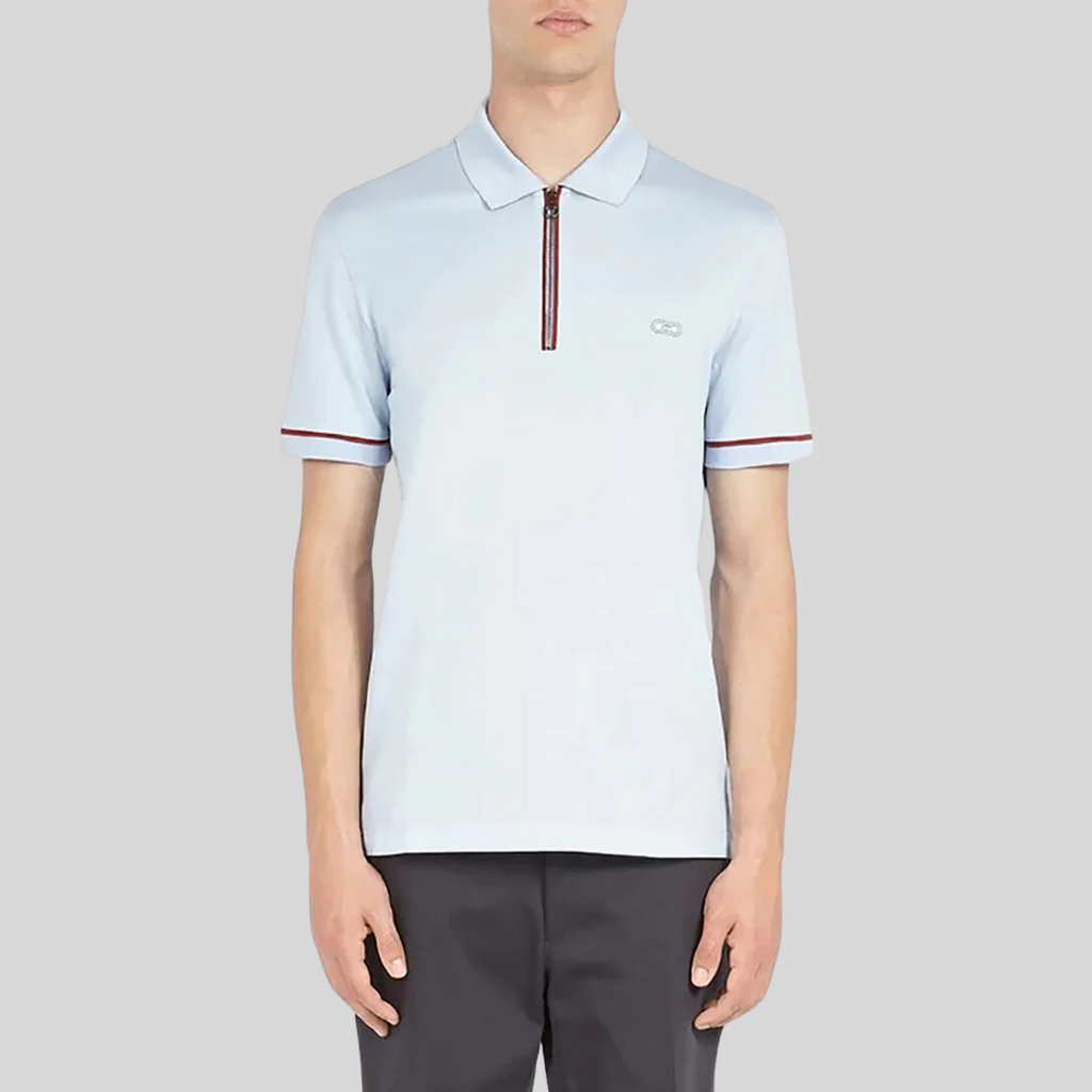 CAMISETA POLO FERRAGAMO AZUL ALGODON (758922-121828)