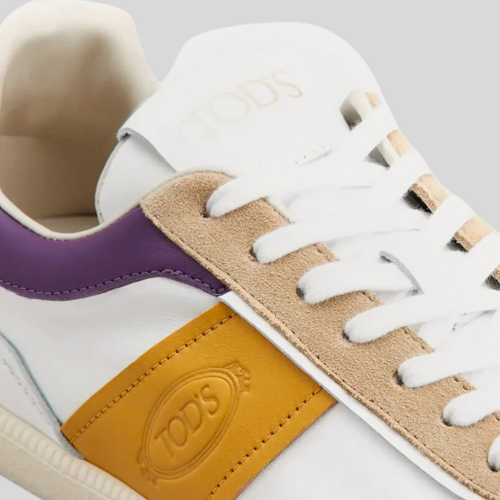 TENIS TOD'S DAMA BLANCO / MORADO CUERO (XXW68C0DP30RZQAQTY)