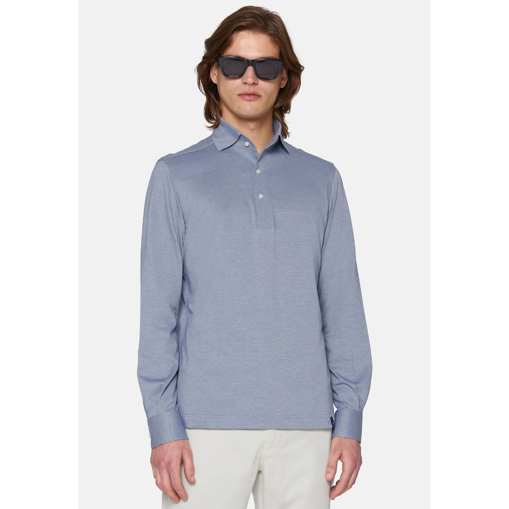 CAMISETA POLO BOGGI AZUL ALG + POLI (24P026304)