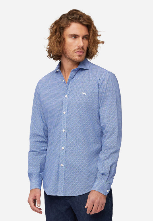 CAMISA HARMOT&BLAINE AZUL ALGOD (CNL026012819I-801)