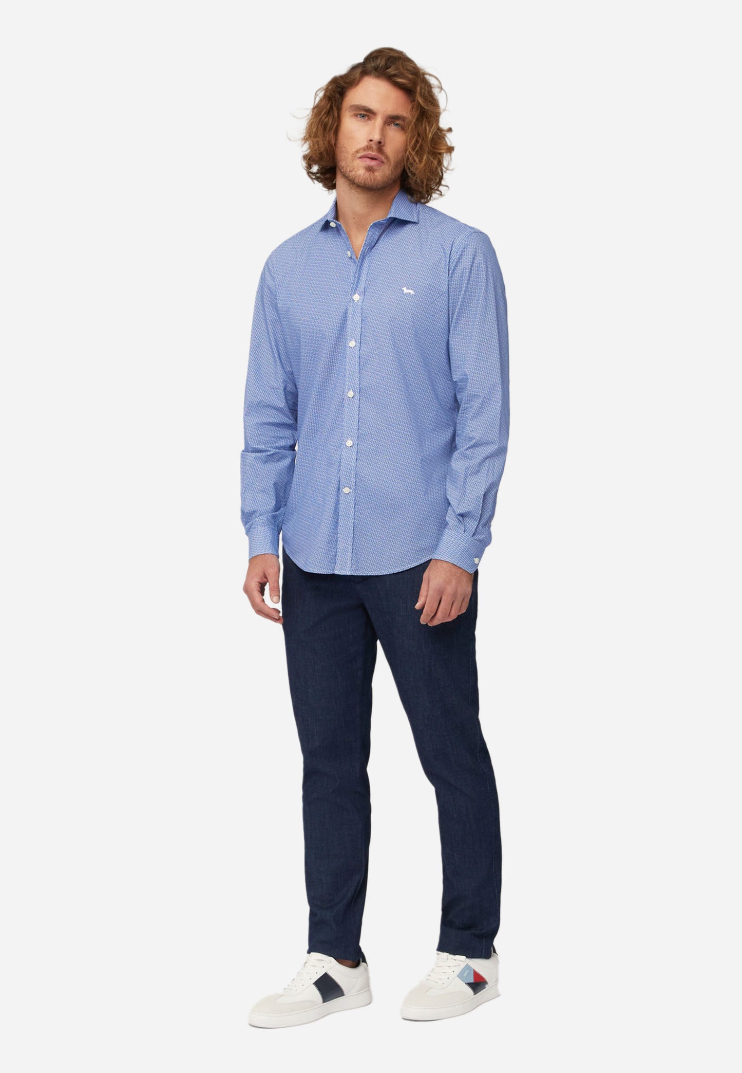 CAMISA HARMOT&BLAINE AZUL ALGOD (CNL026012819I-801)