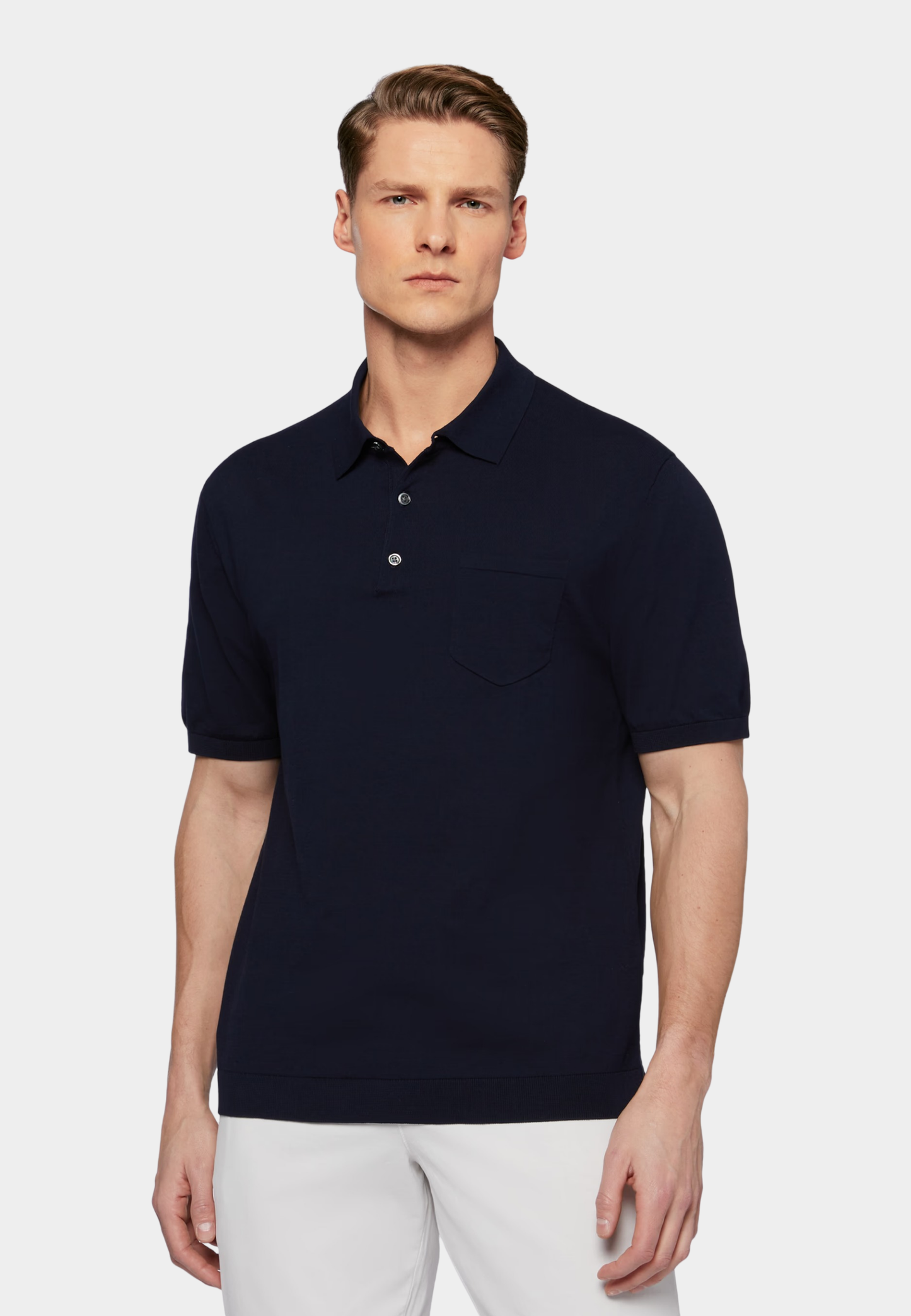 CAMISETA POLO BOGGI AZUL ALGODON