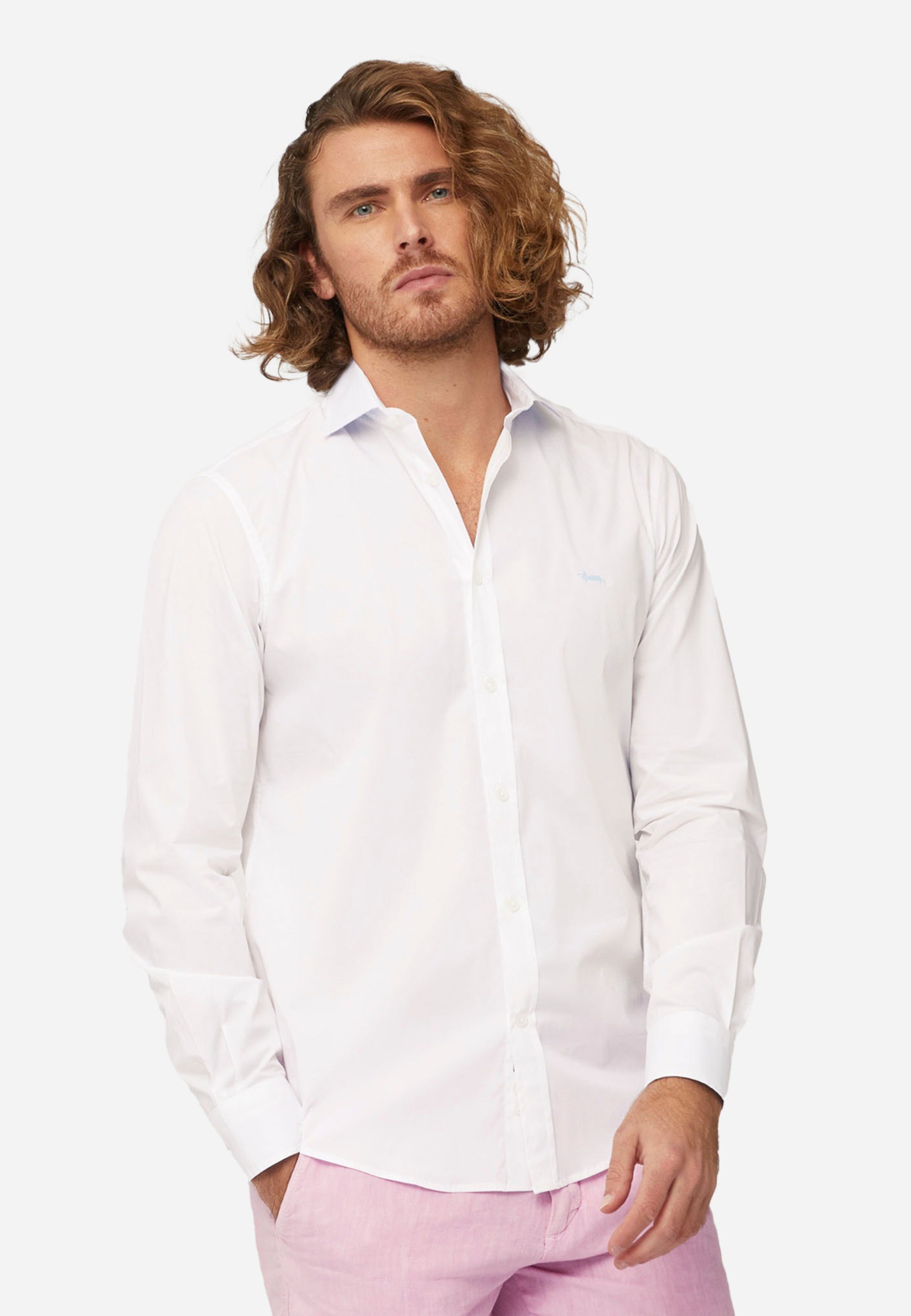 Camisa Hombre Blanca Manga Larga H&B