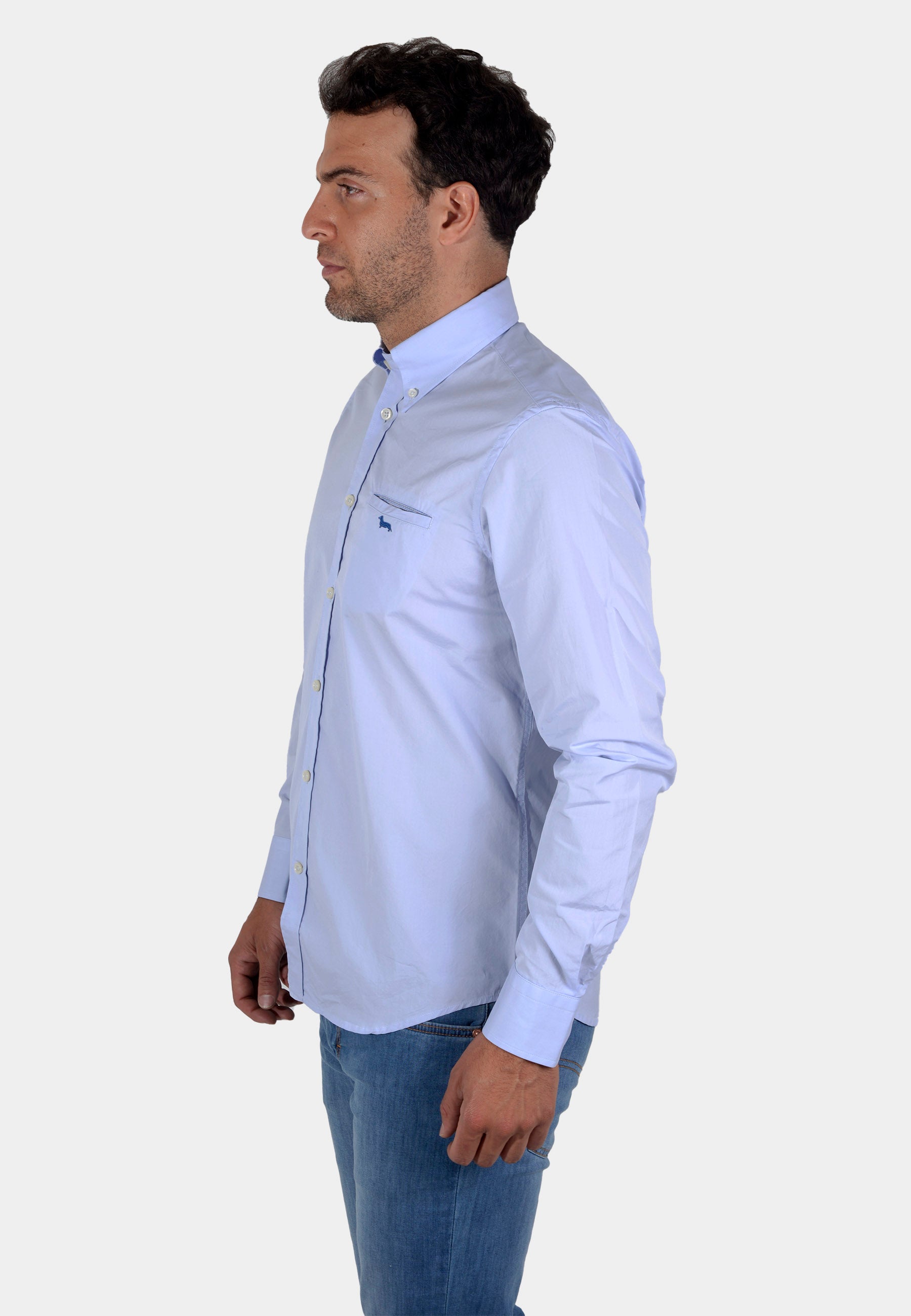 Camisa Clasica Azul Cielo  H&B