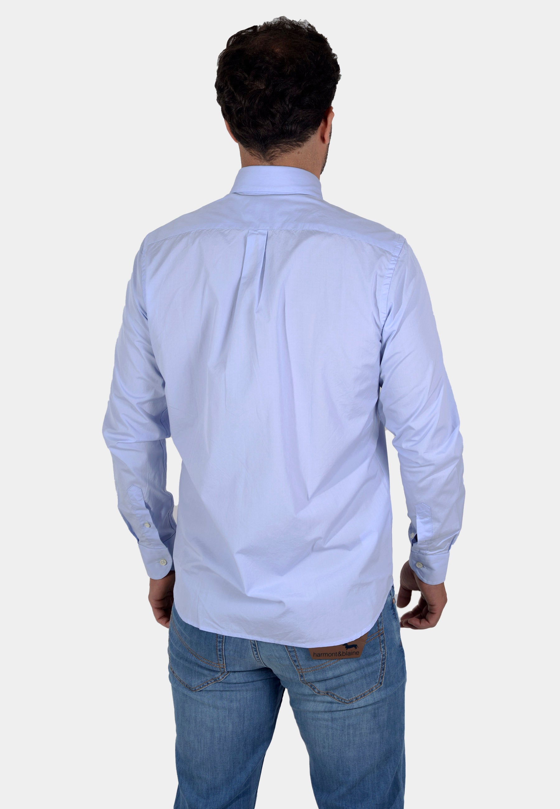 Camisa Clasica Azul Cielo  H&B