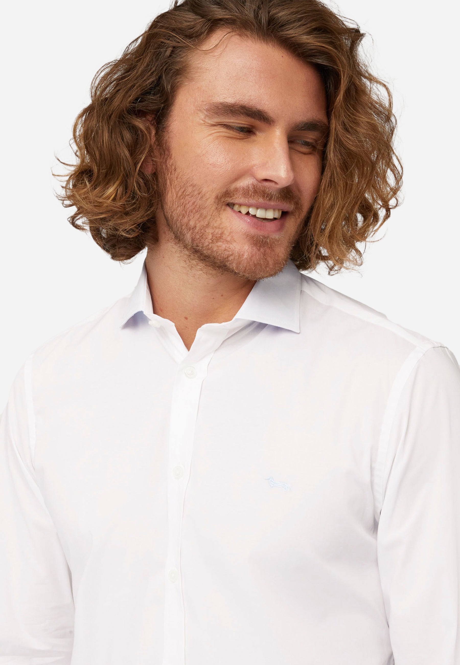 Camisa Hombre Blanca Manga Larga H&B