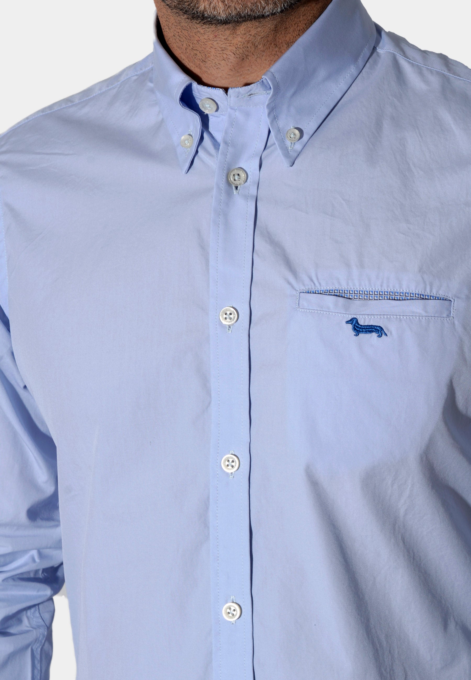 Camisa Clasica Azul Cielo  H&B
