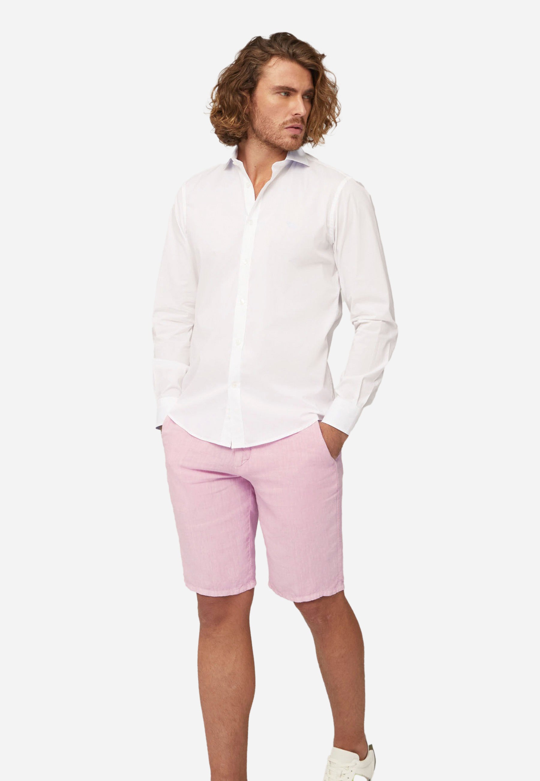 Camisa Hombre Blanca Manga Larga H&B