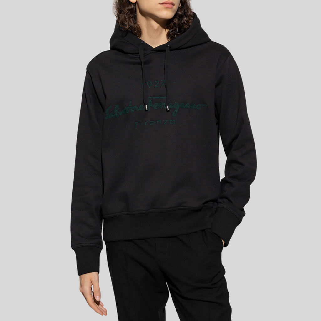 HOODIE FERRAGAMO NEGRO ALGO + NYLON (758961-121916)