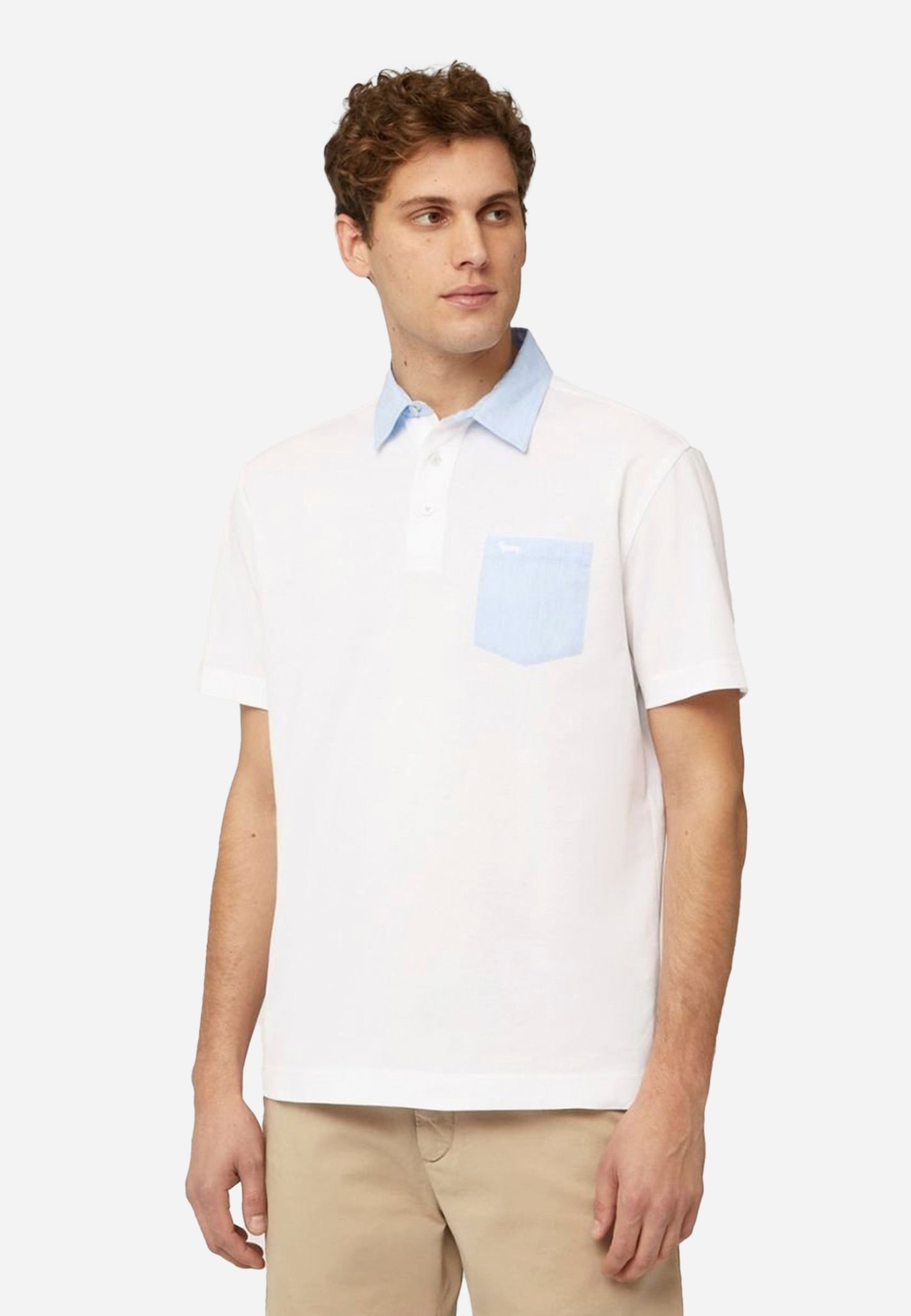 CAMISETA POLO HARMOT&BLAINE BLANCO ALGOD (LRL334021148-100)