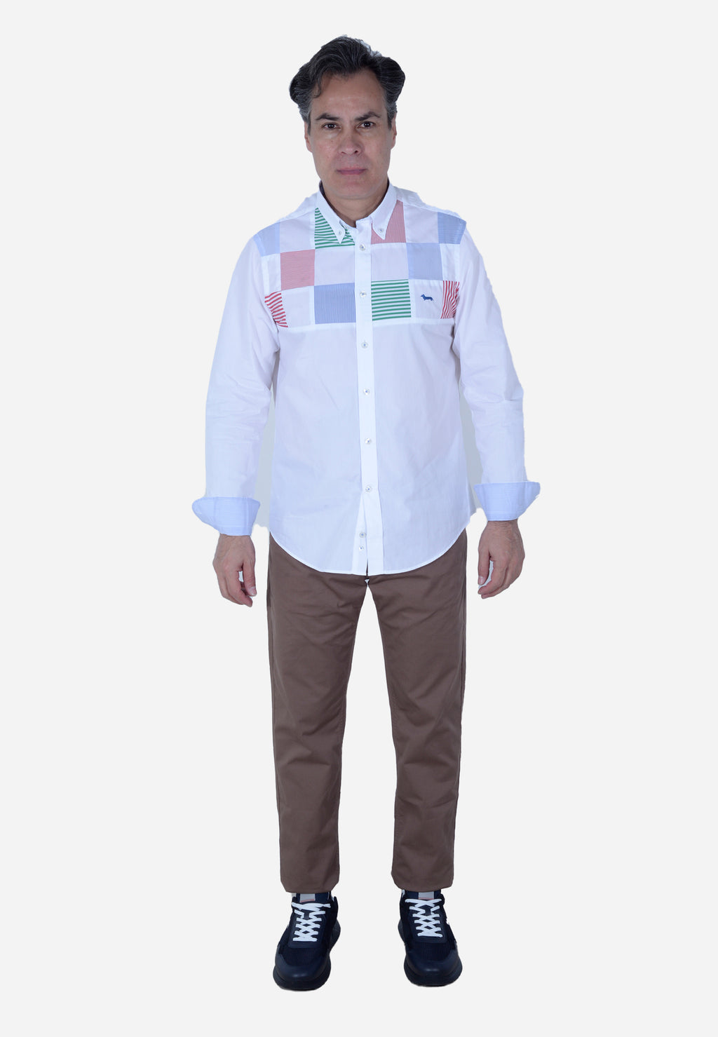 CAMISA HARMONT & BLAINE BLANCO RAYAS ALGODÓN (CRL988T11759M-100)