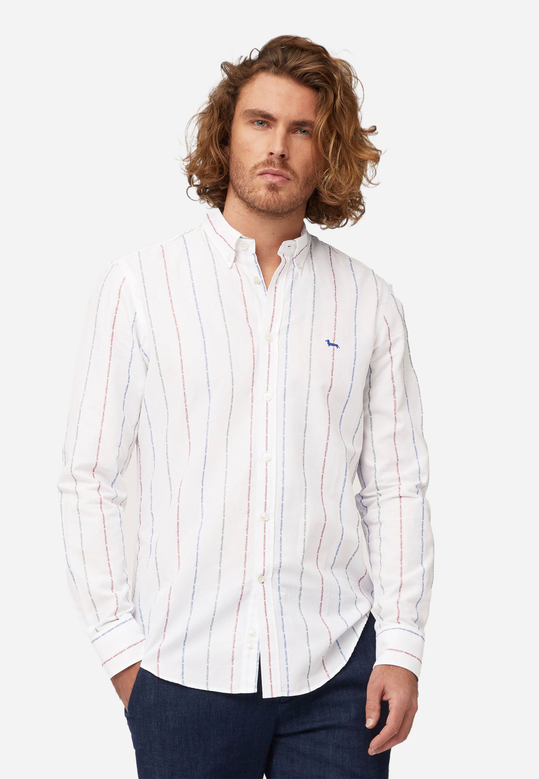 Camisa Blanca con Rayas Verticales H&B