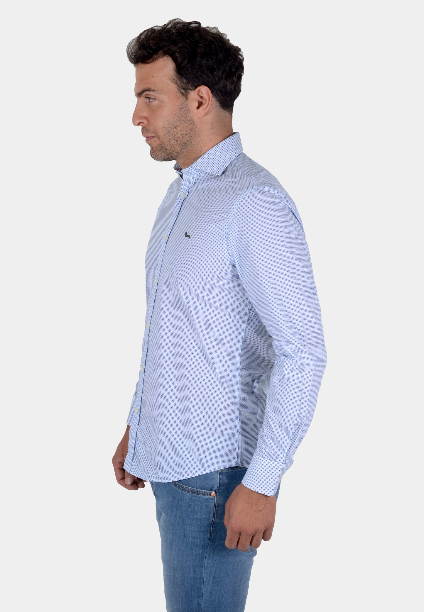 CAMISA HARMONT AZUL ALGOD (CRK011012578I-832)