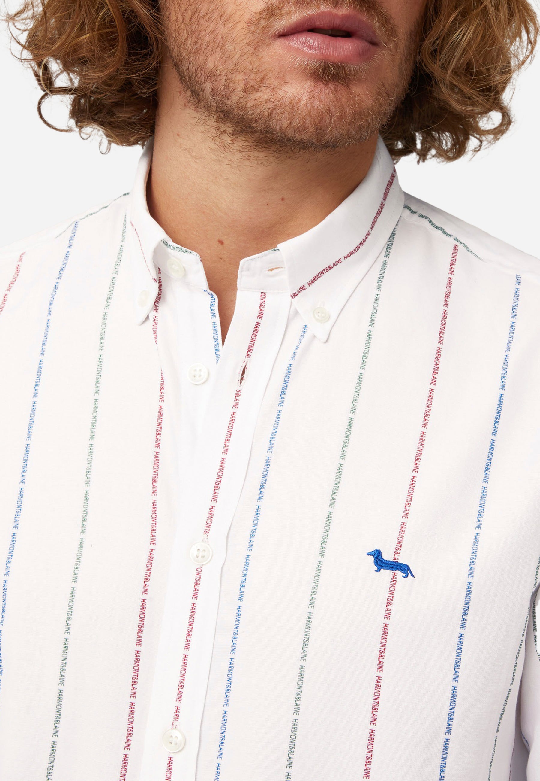 Camisa Blanca con Rayas Verticales H&B