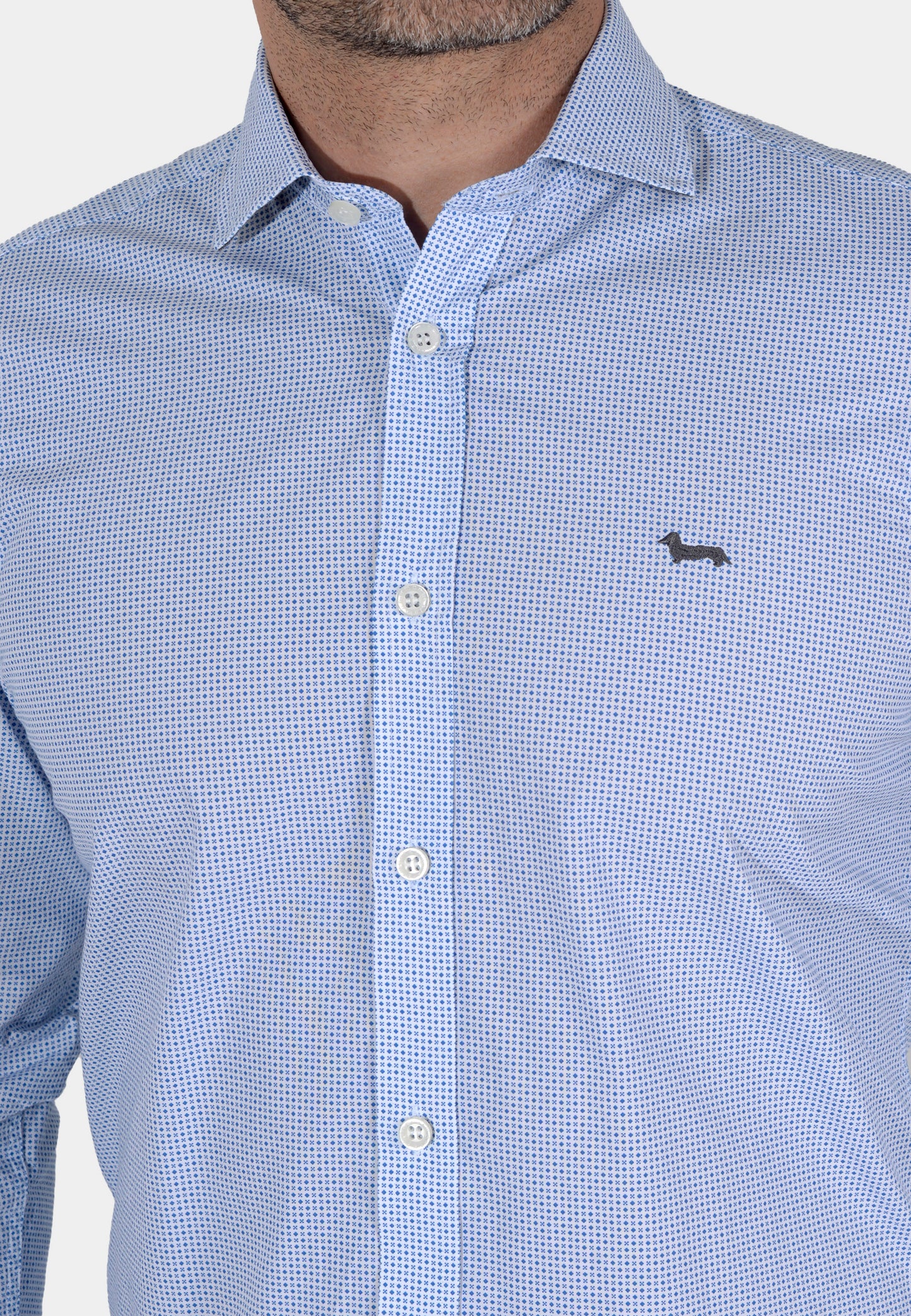 CAMISA HARMONT AZUL ALGOD (CRK011012578I-832)