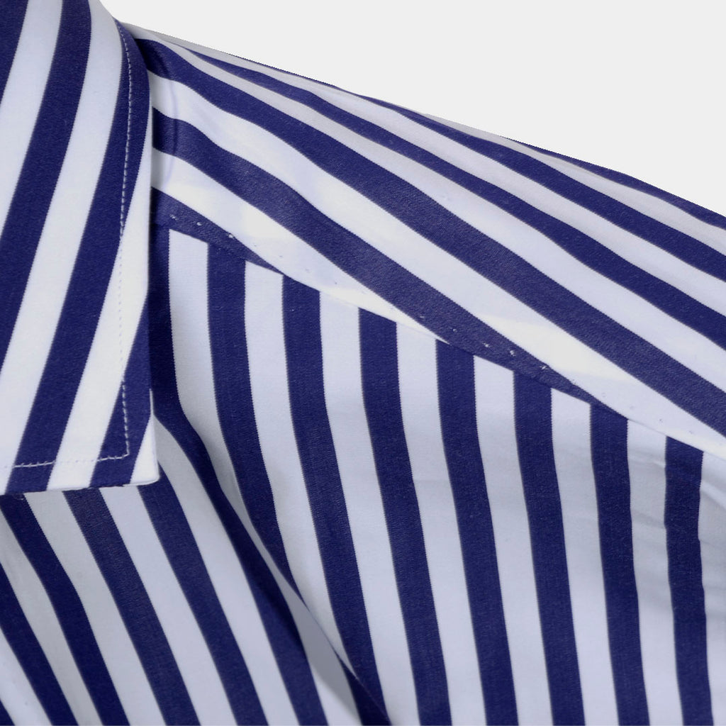 CAMISA EDDY MONETTI BLANCO RY AZUL ALGODON (FM55586-18)