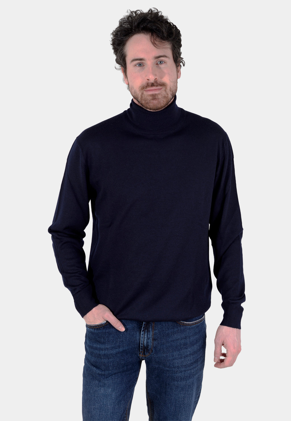 SWETER BOGGI AZUL PLAN LANA T-M (23A011001)