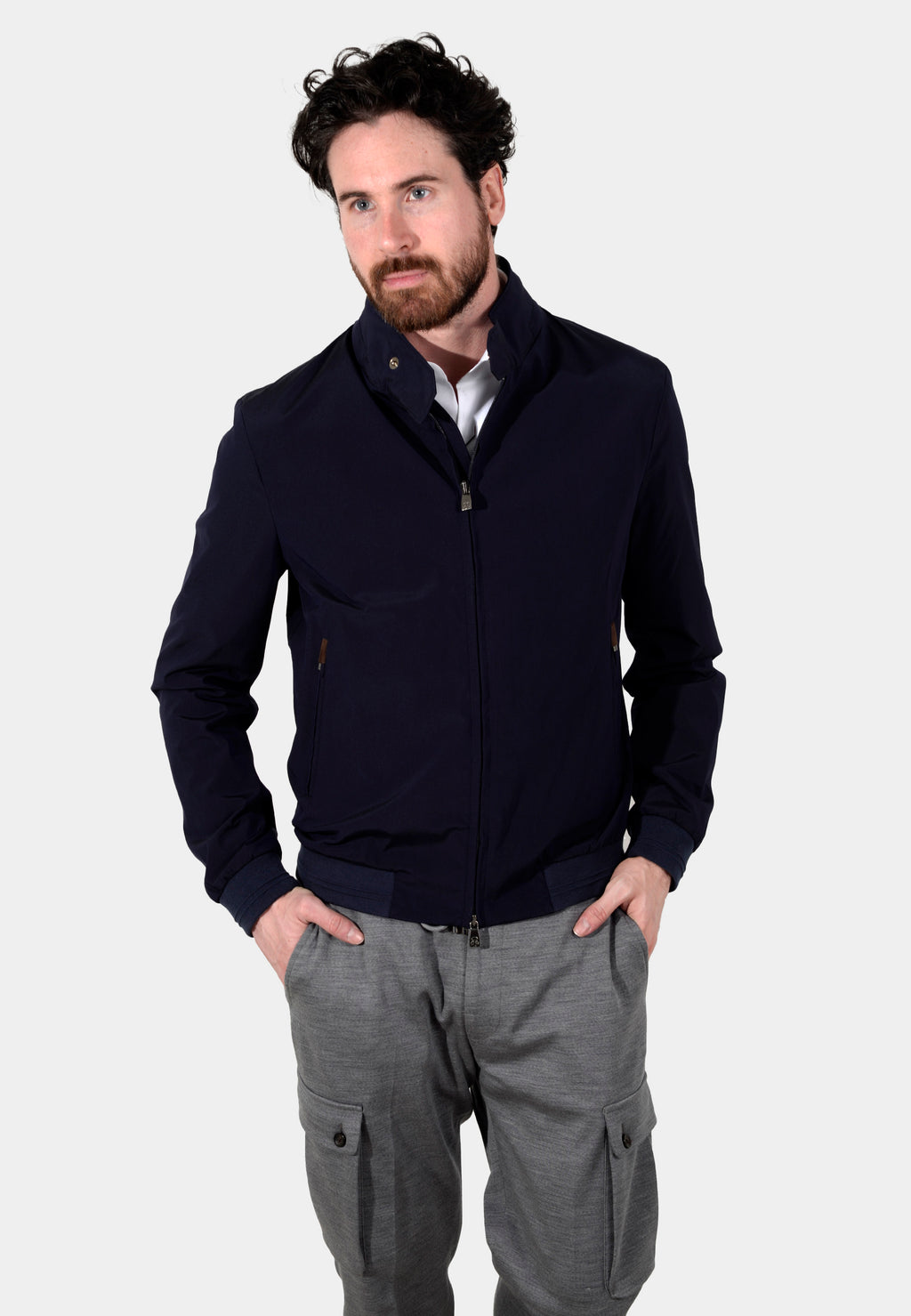 CHAQUETA CORNELIANI AZUL SEDA + POLO + ELAS (91L590-3114513-001)