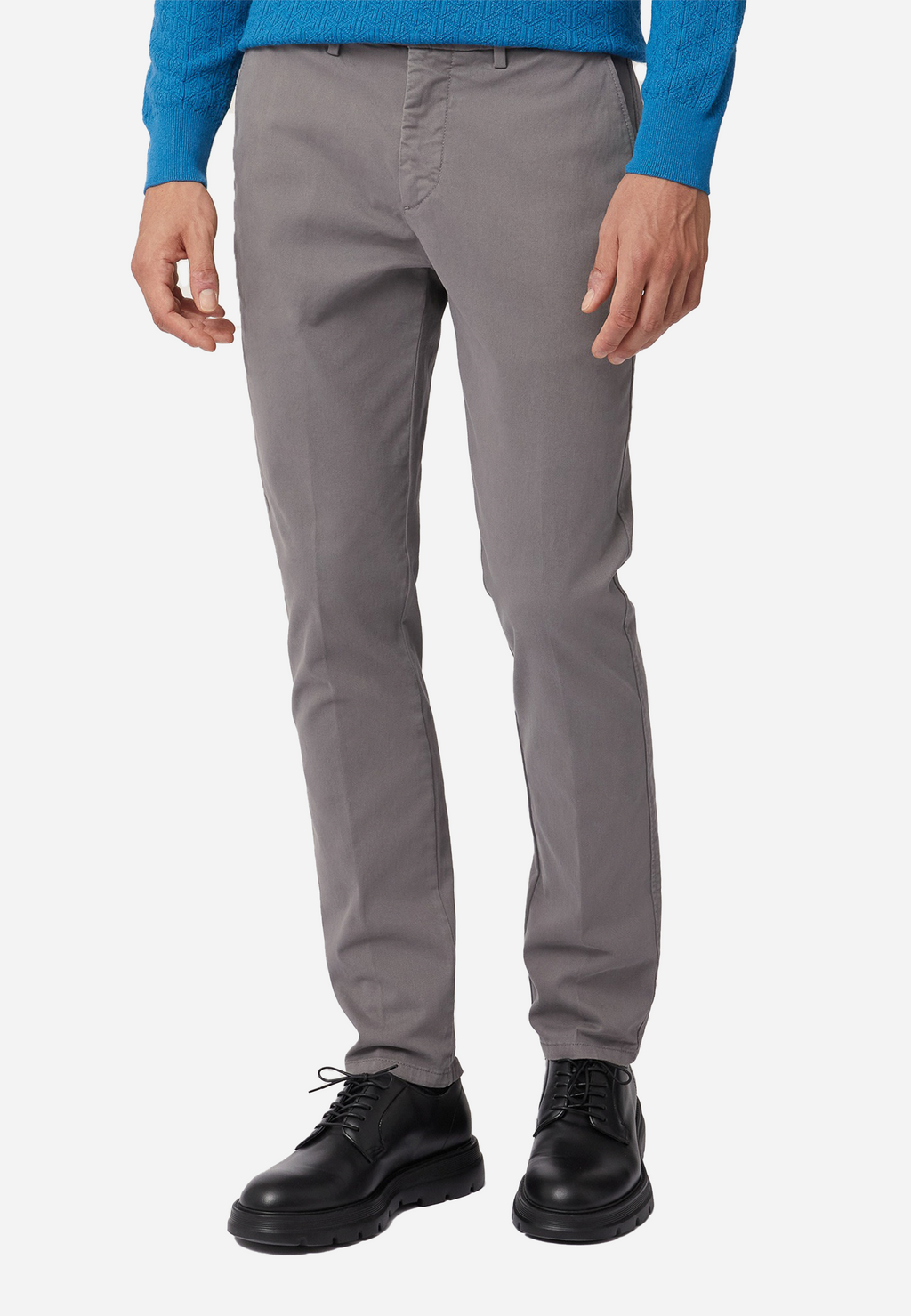 Pantalón Hombre  Chino Gris Slim Fit H&B
