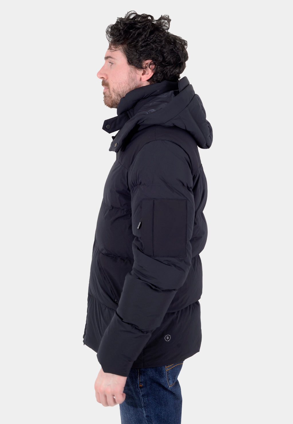 Chaqueta Acolchada Hombre Negra B.