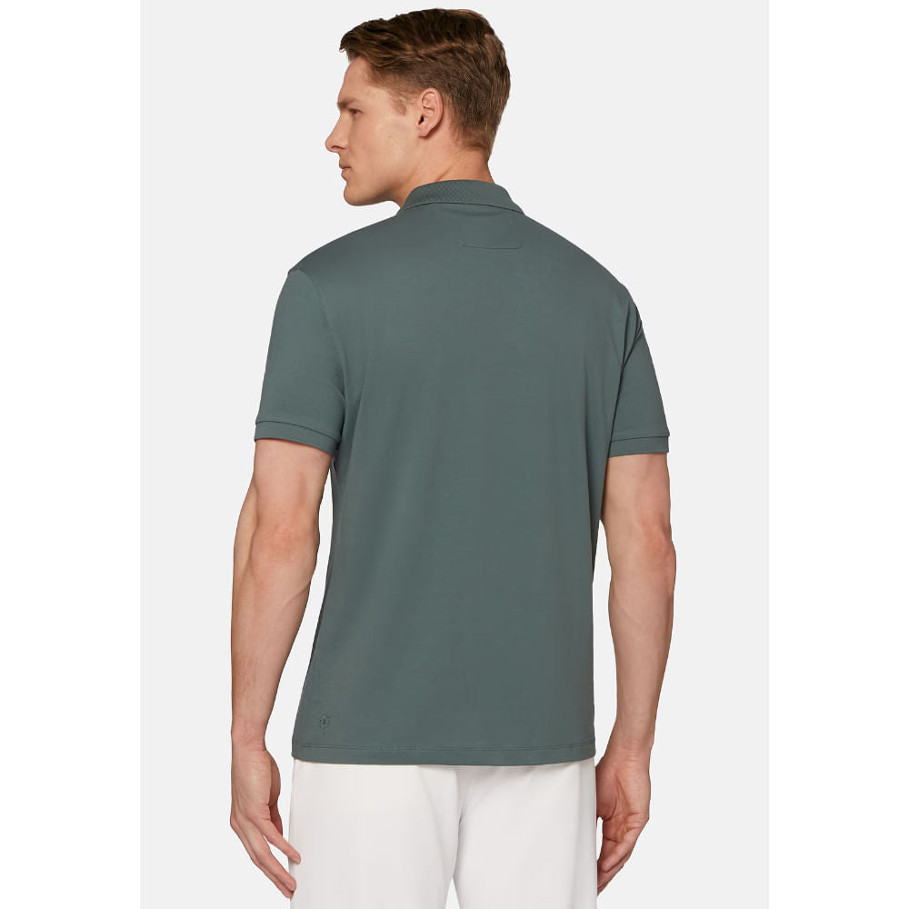 CAMISETA POLO BOGGI VERDE ALG + POLI + ELAS (24P046704)